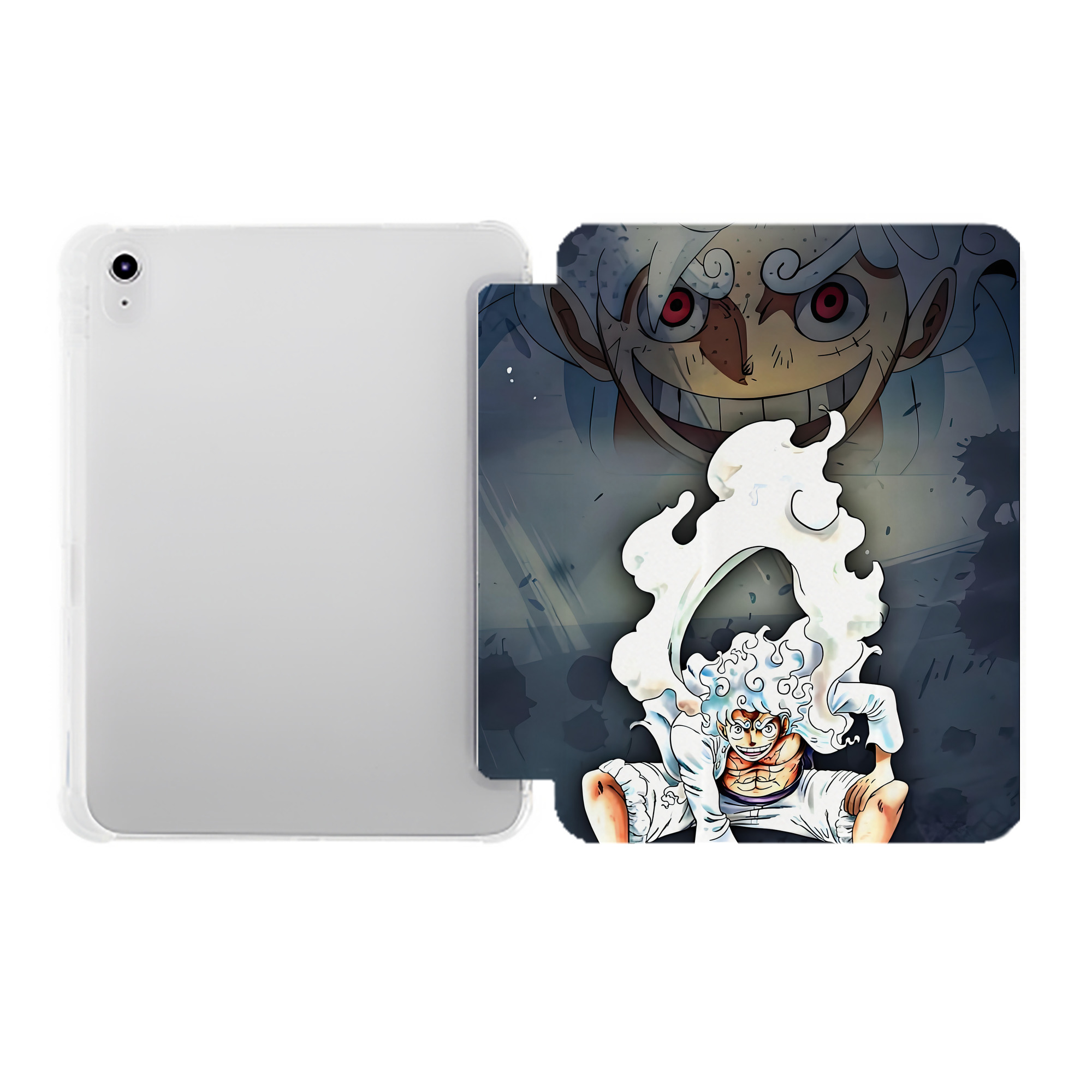 （画像用） ワンピース ONE PIECE IPad ケース ペン収納付き 三つ折りスタンド PUレザー×シリコン 対応機種9.5/10.5/10.9インチ